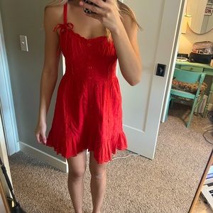 Red sun dress